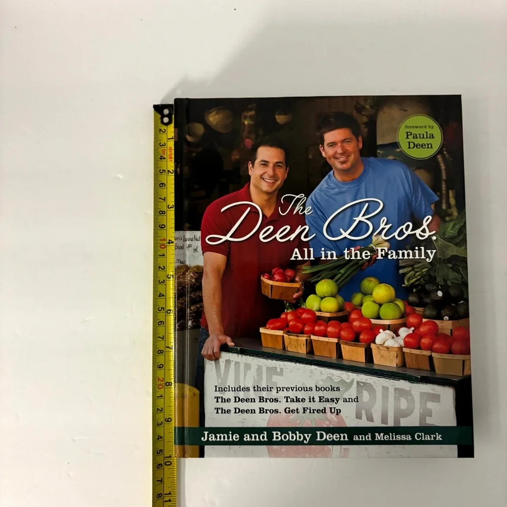The Deen Bros All in the Family Cookbook Hardcover 2013 Jamie Bobby Deen